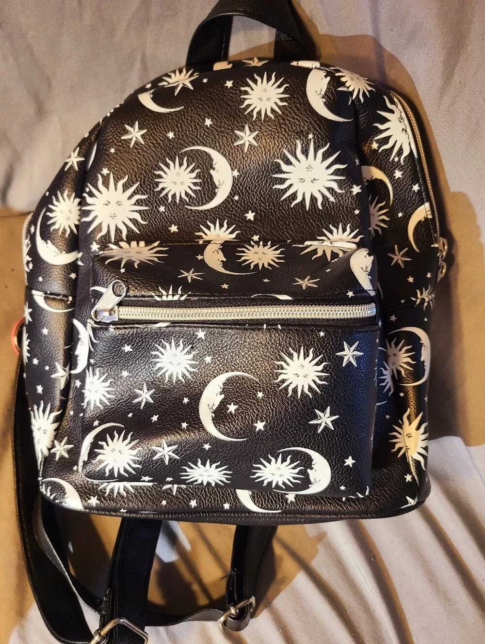 Celestial Print Mini Backpack  SUN AND MOON
